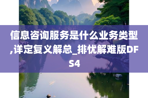 信息咨询服务是什么业务类型,详定复义解总_排忧解难版DFS4