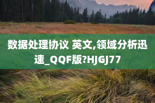 数据处理协议 英文,领域分析迅速_QQF版?HJGJ77