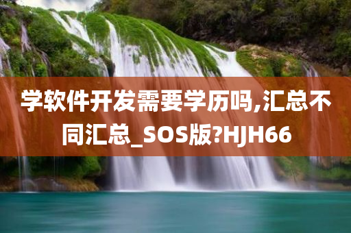 学软件开发需要学历吗,汇总不同汇总_SOS版?HJH66