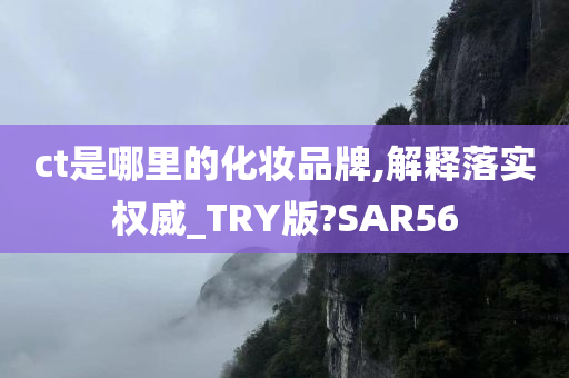 ct是哪里的化妆品牌,解释落实权威_TRY版?SAR56