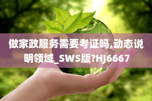 做家政服务需要考证吗,动态说明领域_SWS版?HJ6667