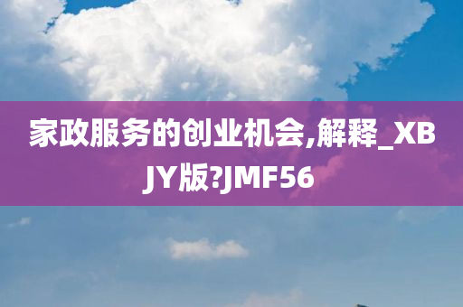 家政服务的创业机会,解释_XBJY版?JMF56