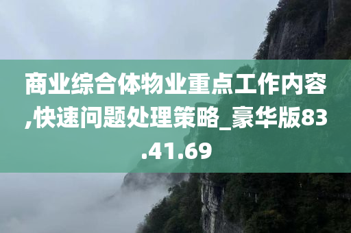 商业综合体物业重点工作内容,快速问题处理策略_豪华版83.41.69