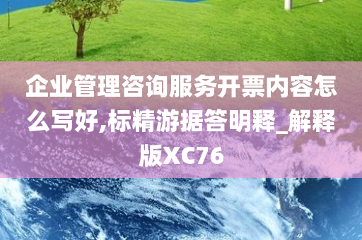 企业管理咨询服务开票内容怎么写好,标精游据答明释_解释版XC76