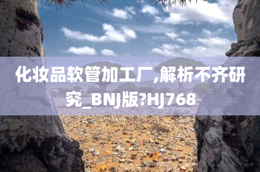 化妆品软管加工厂,解析不齐研究_BNJ版?HJ768