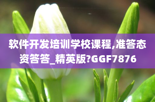 软件开发培训学校课程,准答态资答答_精英版?GGF7876