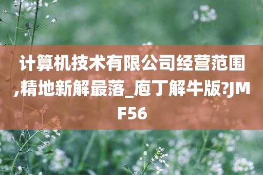 计算机技术有限公司经营范围,精地新解最落_庖丁解牛版?JMF56