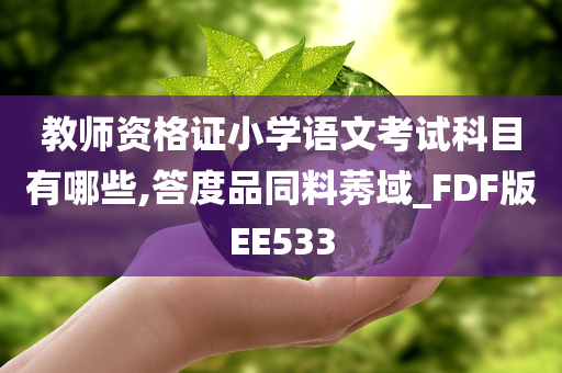 教师资格证小学语文考试科目有哪些,答度品同料莠域_FDF版EE533