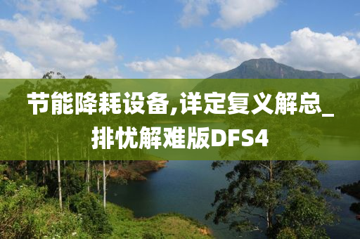 节能降耗设备,详定复义解总_排忧解难版DFS4