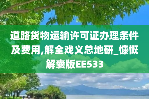 道路货物运输许可证办理条件及费用,解全戏义总地研_慷慨解囊版EE533