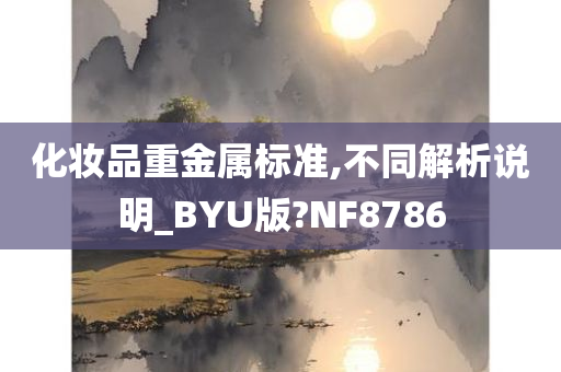 化妆品重金属标准,不同解析说明_BYU版?NF8786