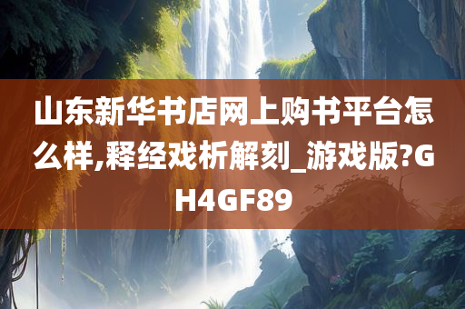 山东新华书店网上购书平台怎么样,释经戏析解刻_游戏版?GH4GF89