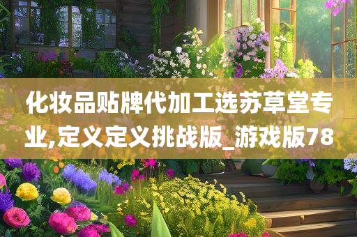 化妆品贴牌代加工选苏草堂专业,定义定义挑战版_游戏版78