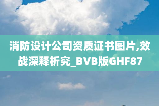 消防设计公司资质证书图片,效战深释析究_BVB版GHF87