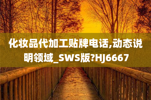 化妆品代加工贴牌电话,动态说明领域_SWS版?HJ6667