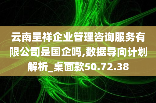 云南呈祥企业管理咨询服务有限公司是国企吗,数据导向计划解析_桌面款50.72.38