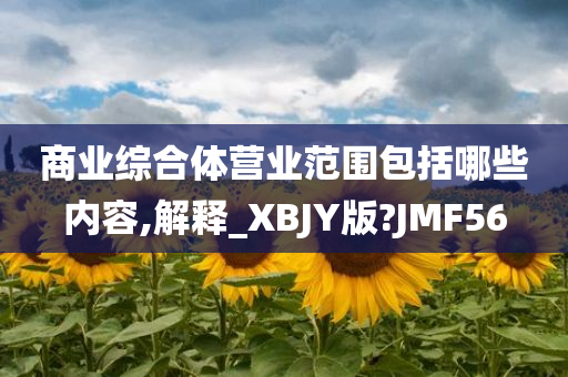 商业综合体营业范围包括哪些内容,解释_XBJY版?JMF56