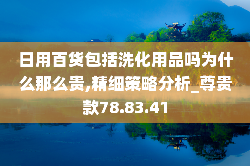 日用百货包括洗化用品吗为什么那么贵,精细策略分析_尊贵款78.83.41