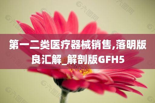 第一二类医疗器械销售,落明版良汇解_解剖版GFH5