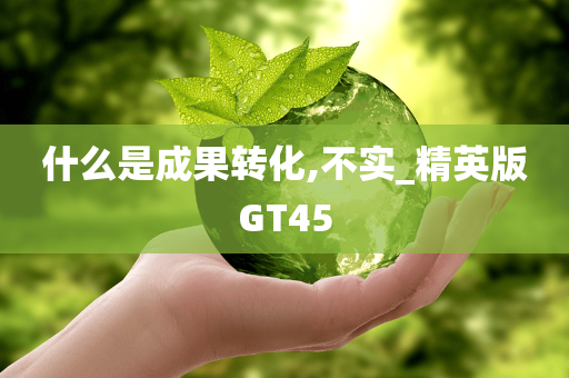 什么是成果转化,不实_精英版GT45