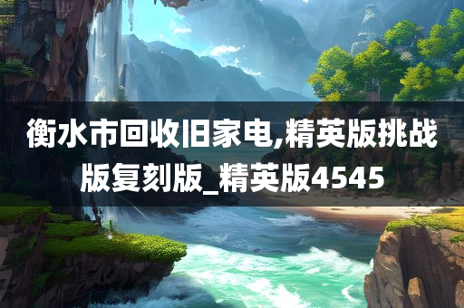 衡水市回收旧家电,精英版挑战版复刻版_精英版4545