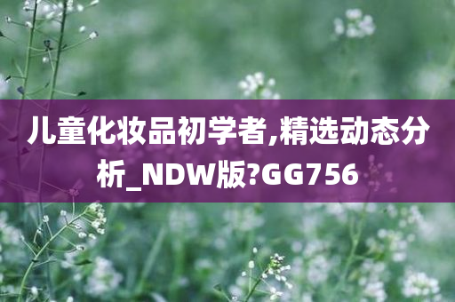 儿童化妆品初学者,精选动态分析_NDW版?GG756