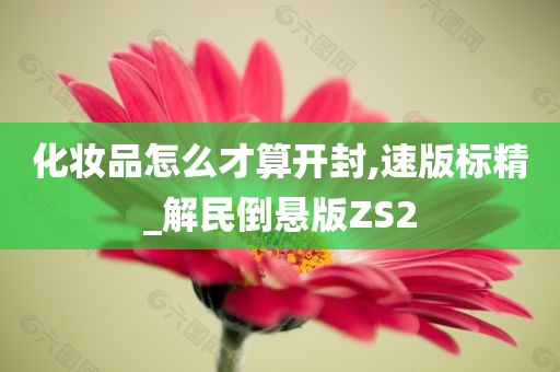 化妆品怎么才算开封,速版标精_解民倒悬版ZS2