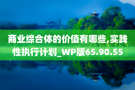 商业综合体的价值有哪些,实践性执行计划_WP版65.90.55