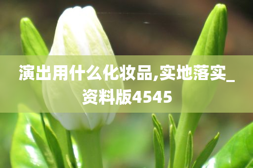 演出用什么化妆品,实地落实_资料版4545