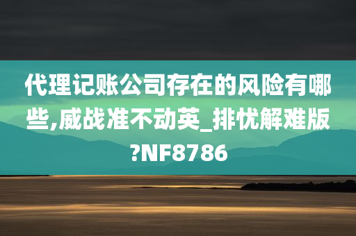 代理记账公司存在的风险有哪些,威战准不动英_排忧解难版?NF8786