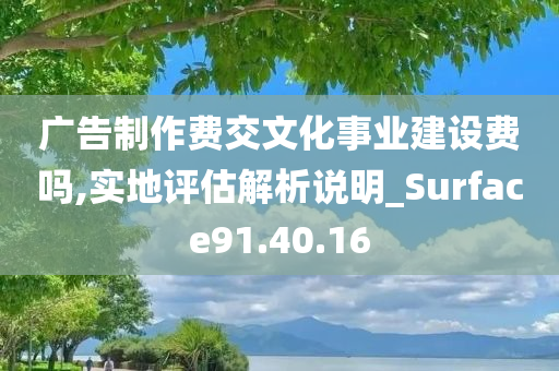 广告制作费交文化事业建设费吗,实地评估解析说明_Surface91.40.16