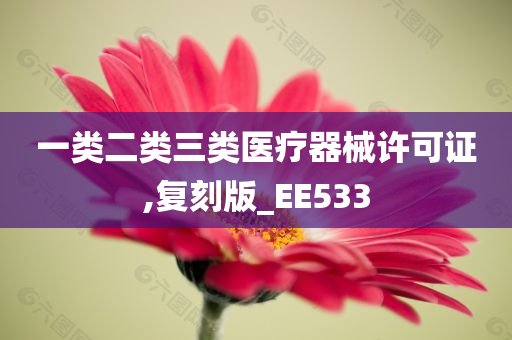 一类二类三类医疗器械许可证,复刻版_EE533