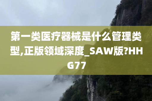 第一类医疗器械是什么管理类型,正版领域深度_SAW版?HHG77