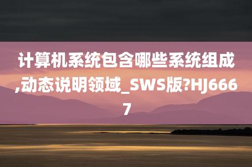 计算机系统包含哪些系统组成,动态说明领域_SWS版?HJ6667