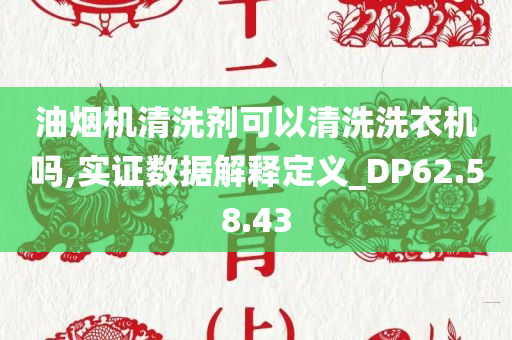 油烟机清洗剂可以清洗洗衣机吗,实证数据解释定义_DP62.58.43