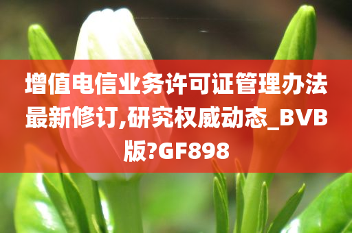 增值电信业务许可证管理办法最新修订,研究权威动态_BVB版?GF898