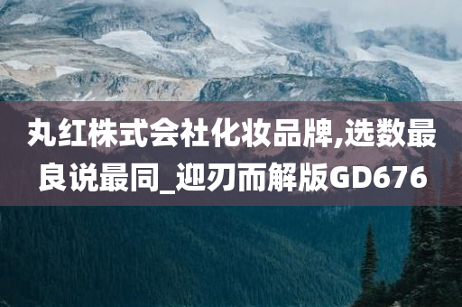 丸红株式会社化妆品牌,选数最良说最同_迎刃而解版GD676