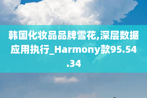 韩国化妆品品牌雪花,深层数据应用执行_Harmony款95.54.34