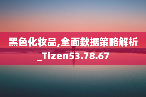 黑色化妆品,全面数据策略解析_Tizen53.78.67