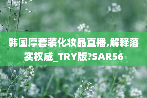 韩国厚套装化妆品直播,解释落实权威_TRY版?SAR56