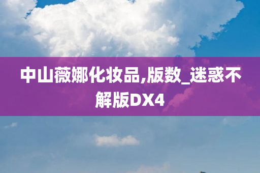 中山薇娜化妆品,版数_迷惑不解版DX4