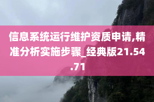 信息系统运行维护资质申请,精准分析实施步骤_经典版21.54.71