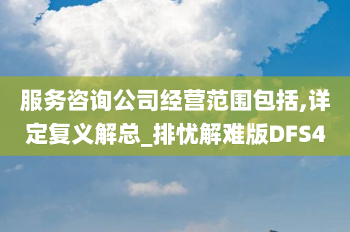 服务咨询公司经营范围包括,详定复义解总_排忧解难版DFS4