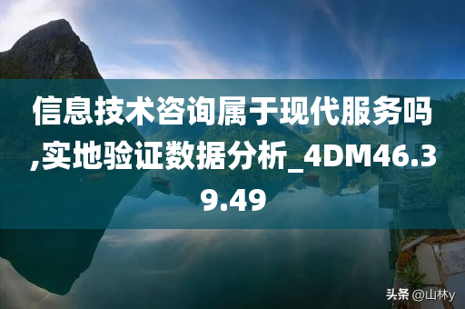 信息技术咨询属于现代服务吗,实地验证数据分析_4DM46.39.49