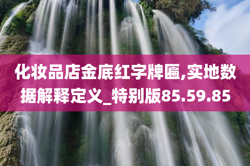 化妆品店金底红字牌匾,实地数据解释定义_特别版85.59.85