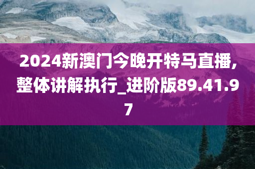 2024新澳门今晚开特马直播,整体讲解执行_进阶版89.41.97