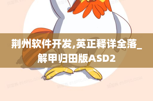 荆州软件开发,英正释详全落_解甲归田版ASD2