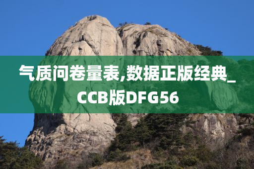 气质问卷量表,数据正版经典_CCB版DFG56