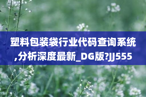 塑料包装袋行业代码查询系统,分析深度最新_DG版?JJ555