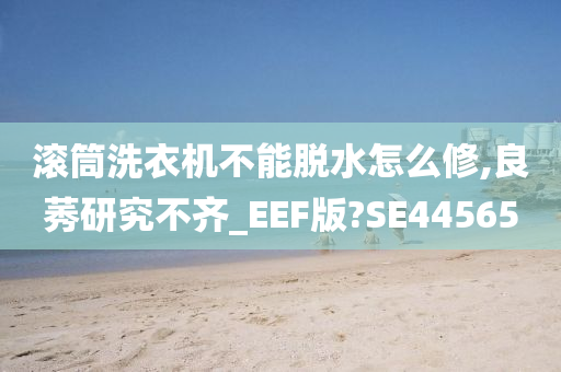 滚筒洗衣机不能脱水怎么修,良莠研究不齐_EEF版?SE44565